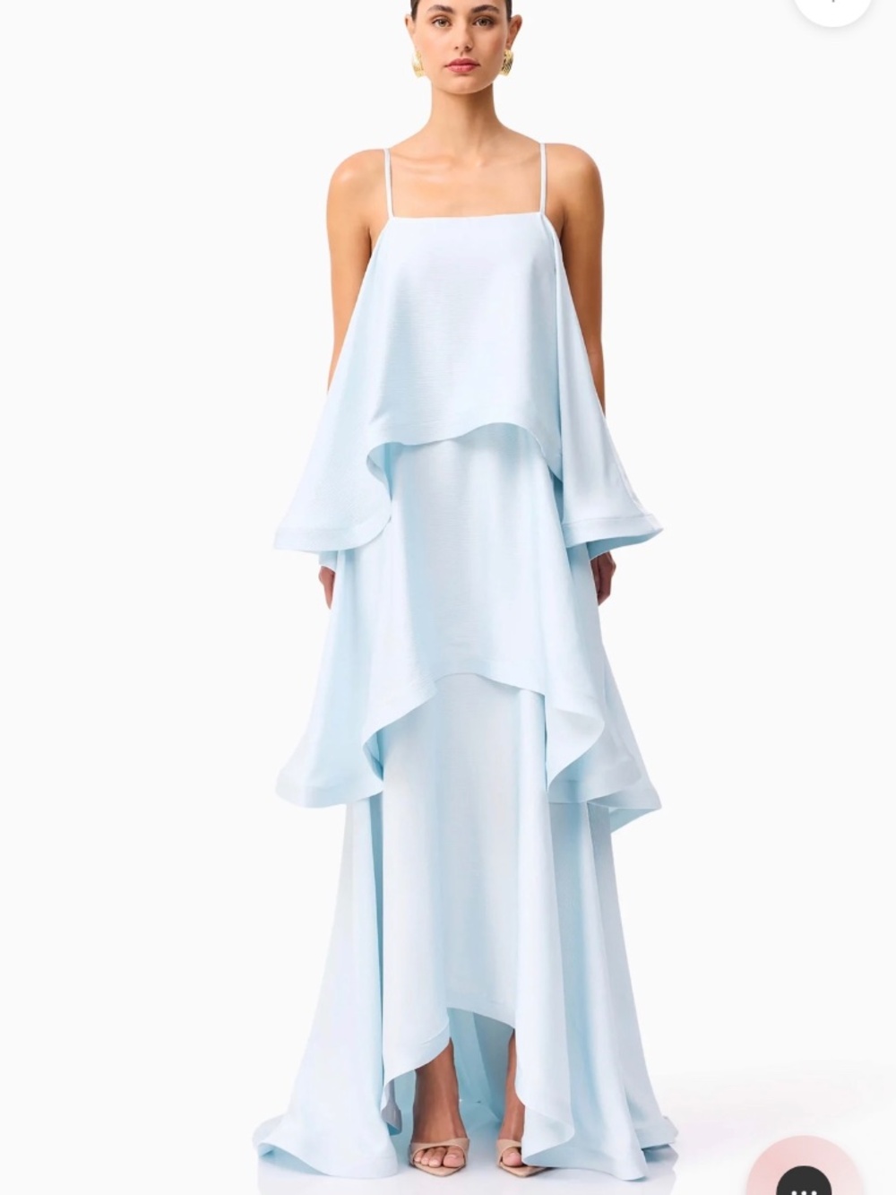 Elliatt Tilly Tiered Maxi Dress in Blue